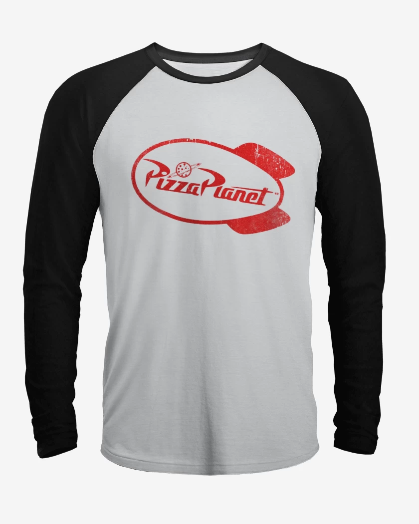 Polera Raglan Pizza planeta