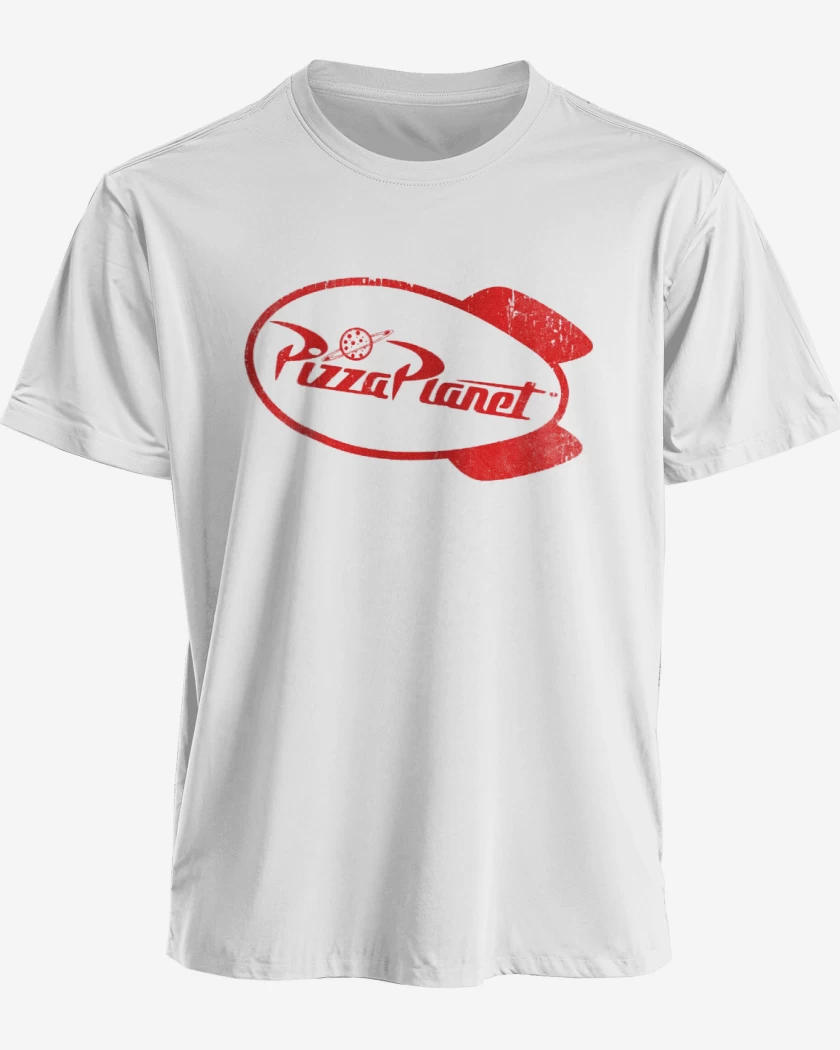 Polera premium Blanco de Pizza planeta