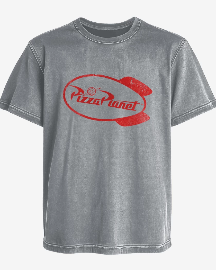 Polera desgastada Pizza planeta