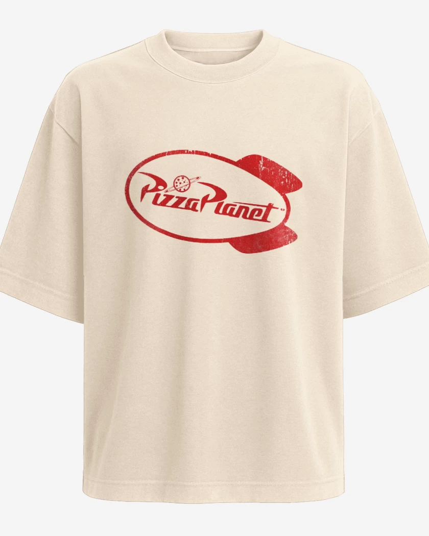 Polera Oversize Pizza planeta