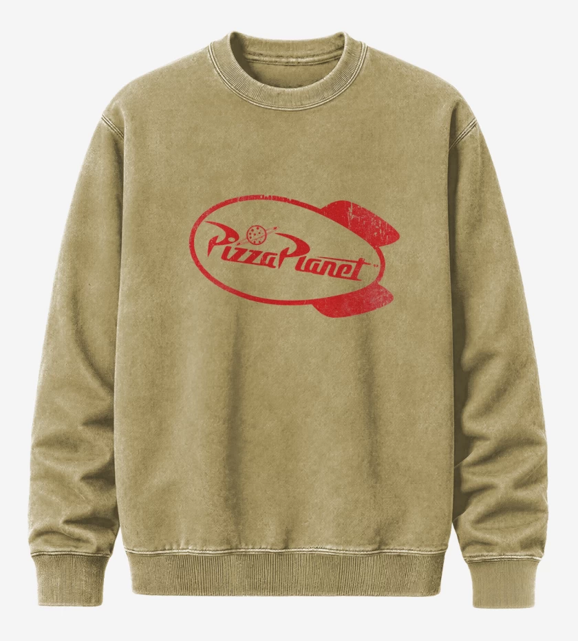 Poleron Polo Acid Wash Beige de Pizza planeta