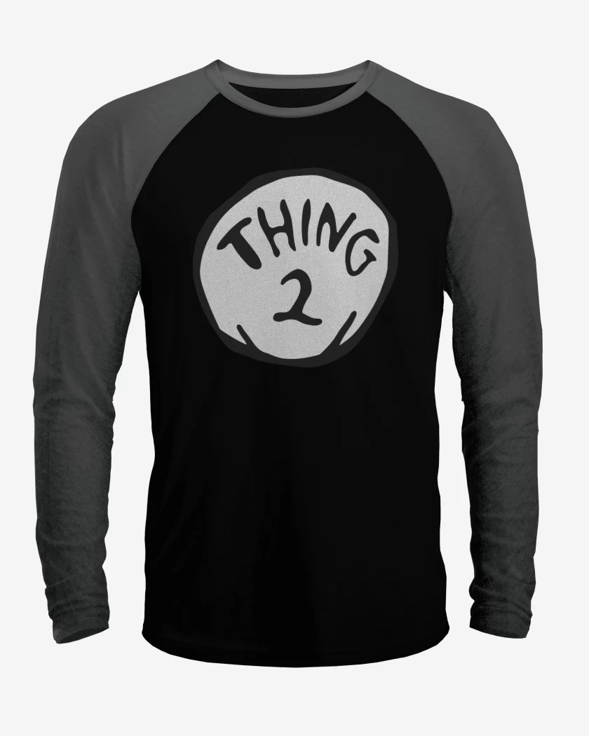 Polera Raglan Negro / Negro Heather de Cosa 2