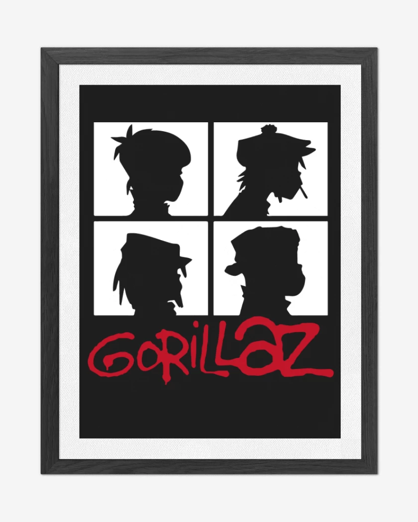 Cuadro decorativo Gorillaz - Demon Days B&W
