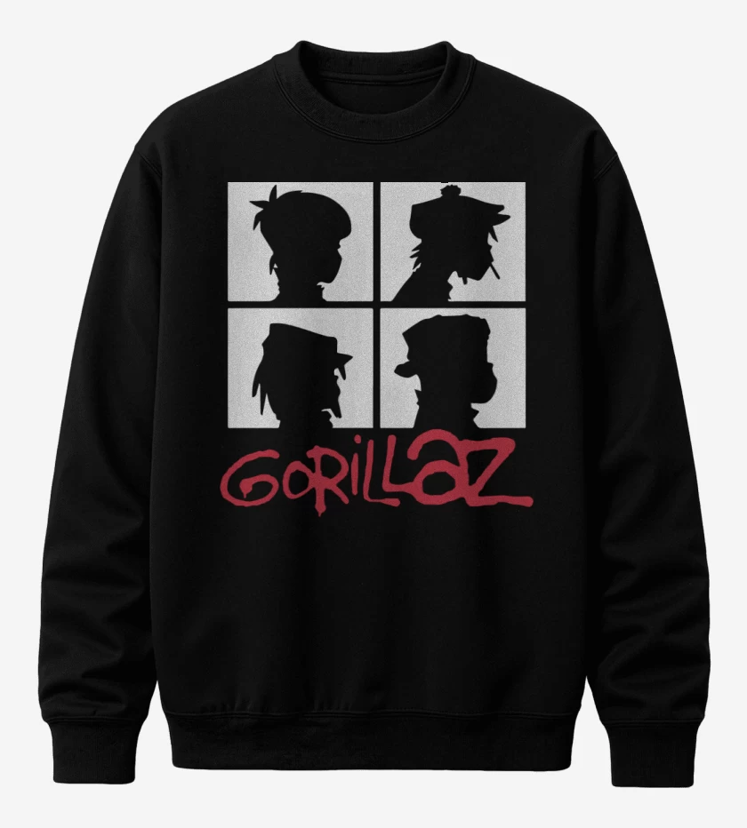 Poleron polo Gorillaz - Demon Days B&W