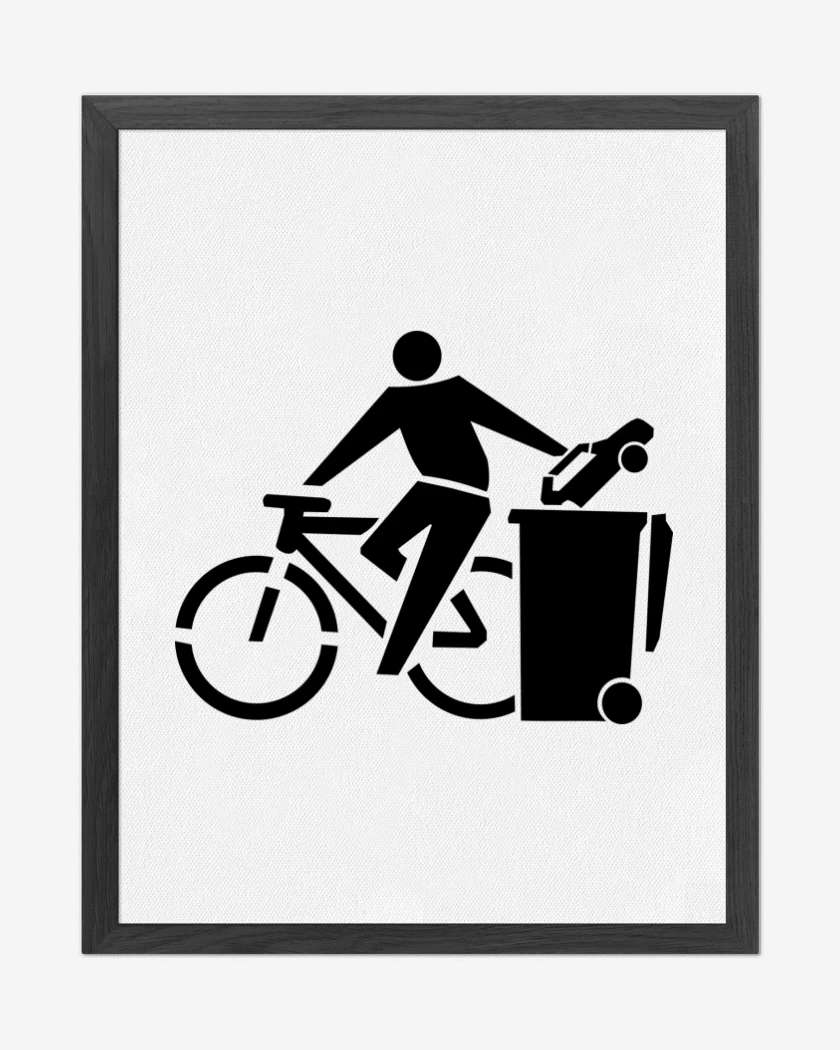 Cuadro decorativo Blanco de Auto a la basura 
