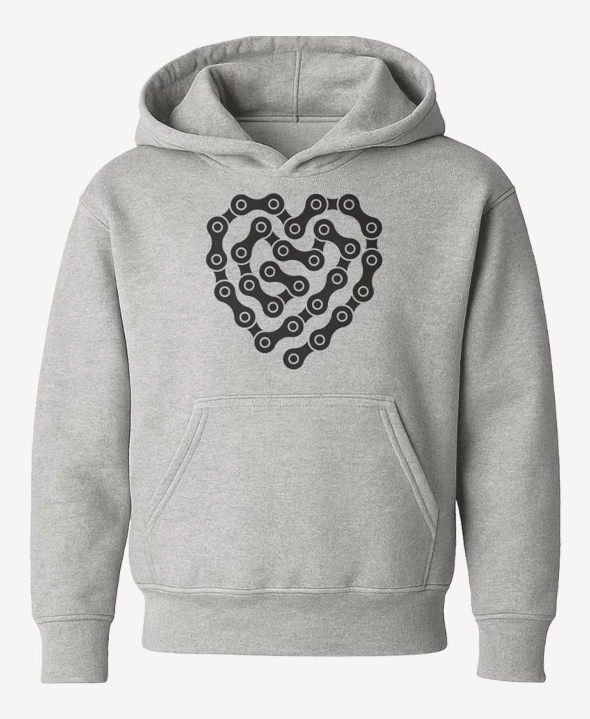 Poleron de niño Gris Melange de CORAZON CADENA 