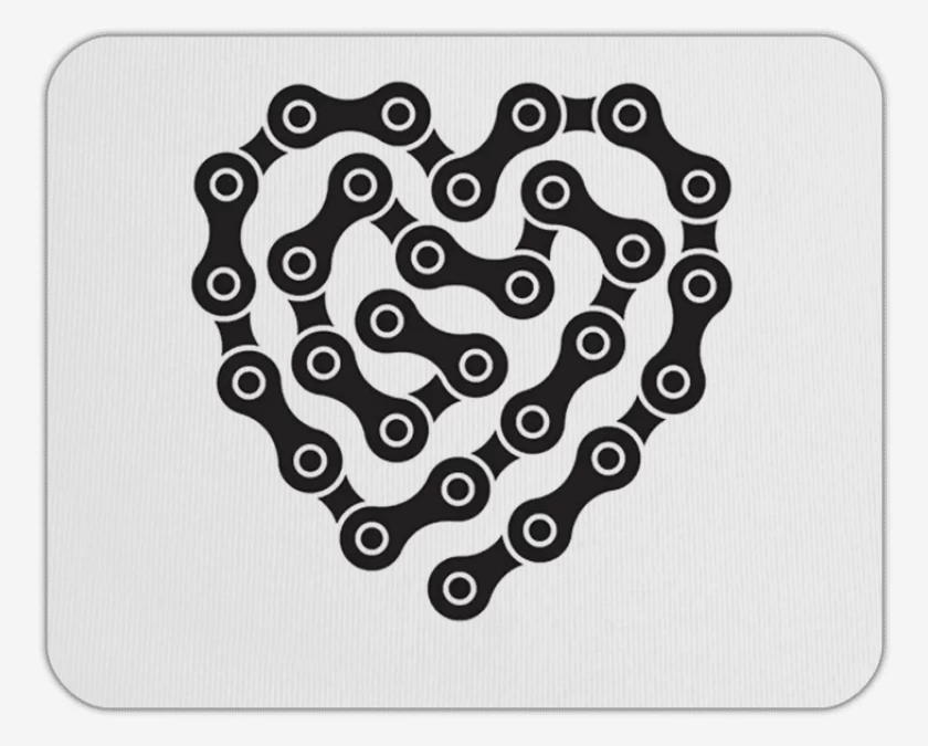 Mousepad Blanco de CORAZON CADENA 