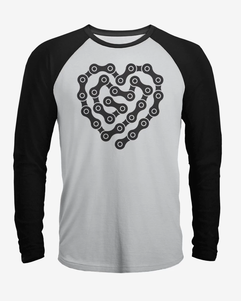 Polera Raglan Blanco / Negro de CORAZON CADENA 