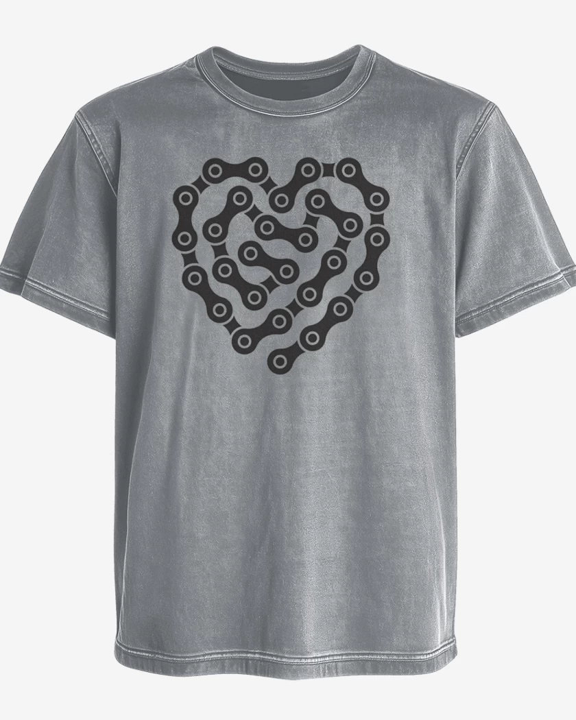 Polera desgastada Gris Melange de CORAZON CADENA 