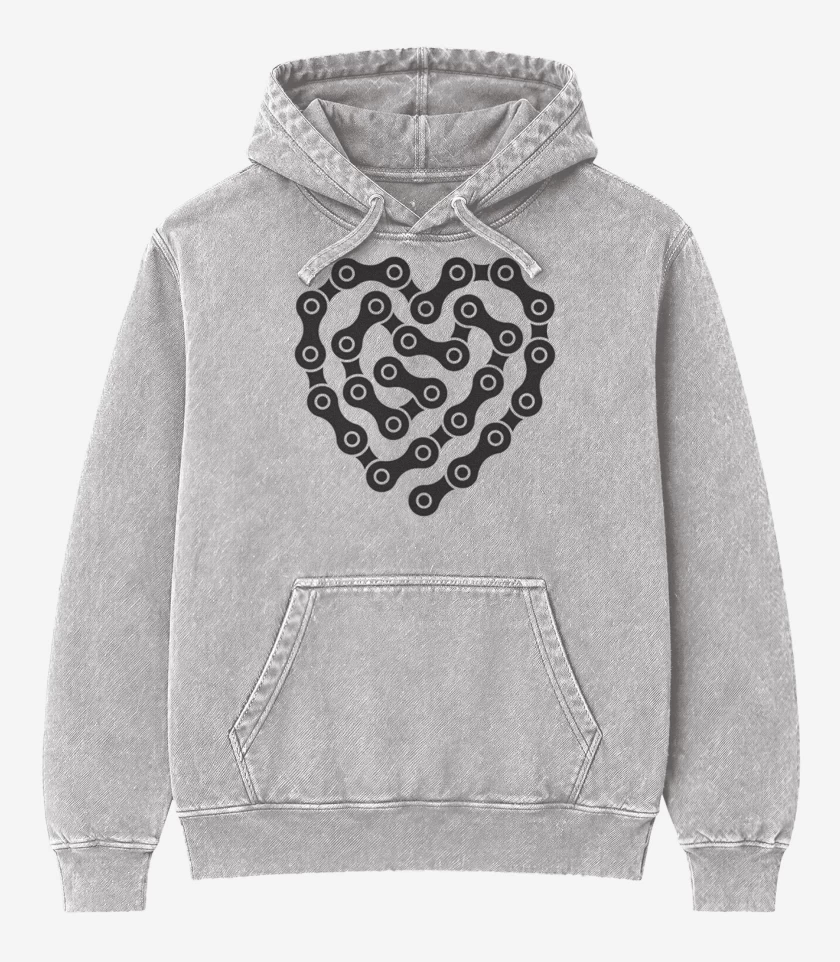 Poleron Canguro Acid Wash Gris Melange de CORAZON CADENA 