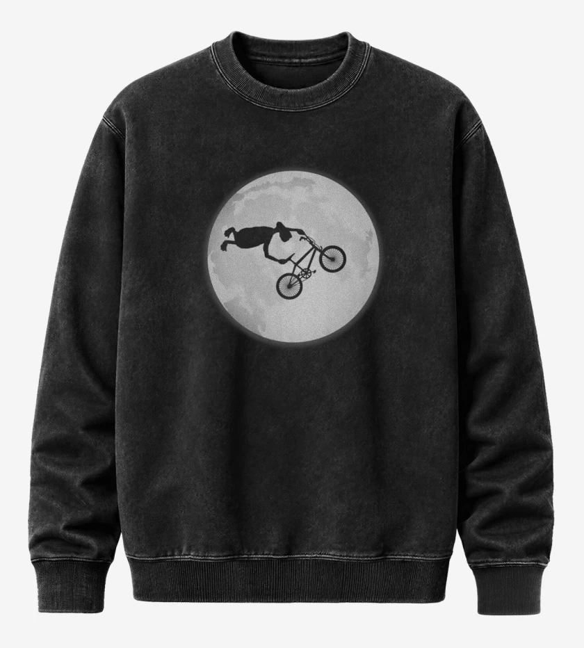 Poleron Polo Acid Wash Negro de E.T. BIKE 