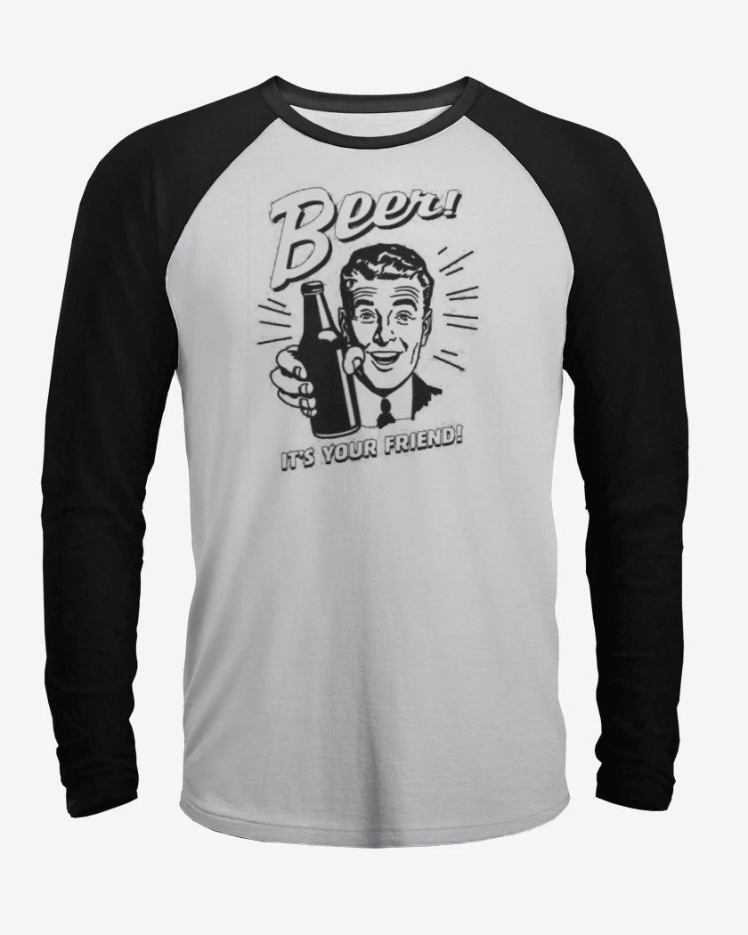 Polera Raglan Blanco / Negro de CHELA AMIGA 