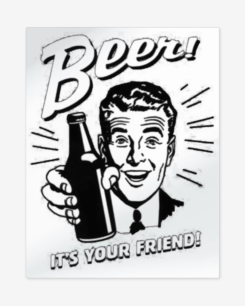 Print metalico Blanco de CHELA AMIGA 