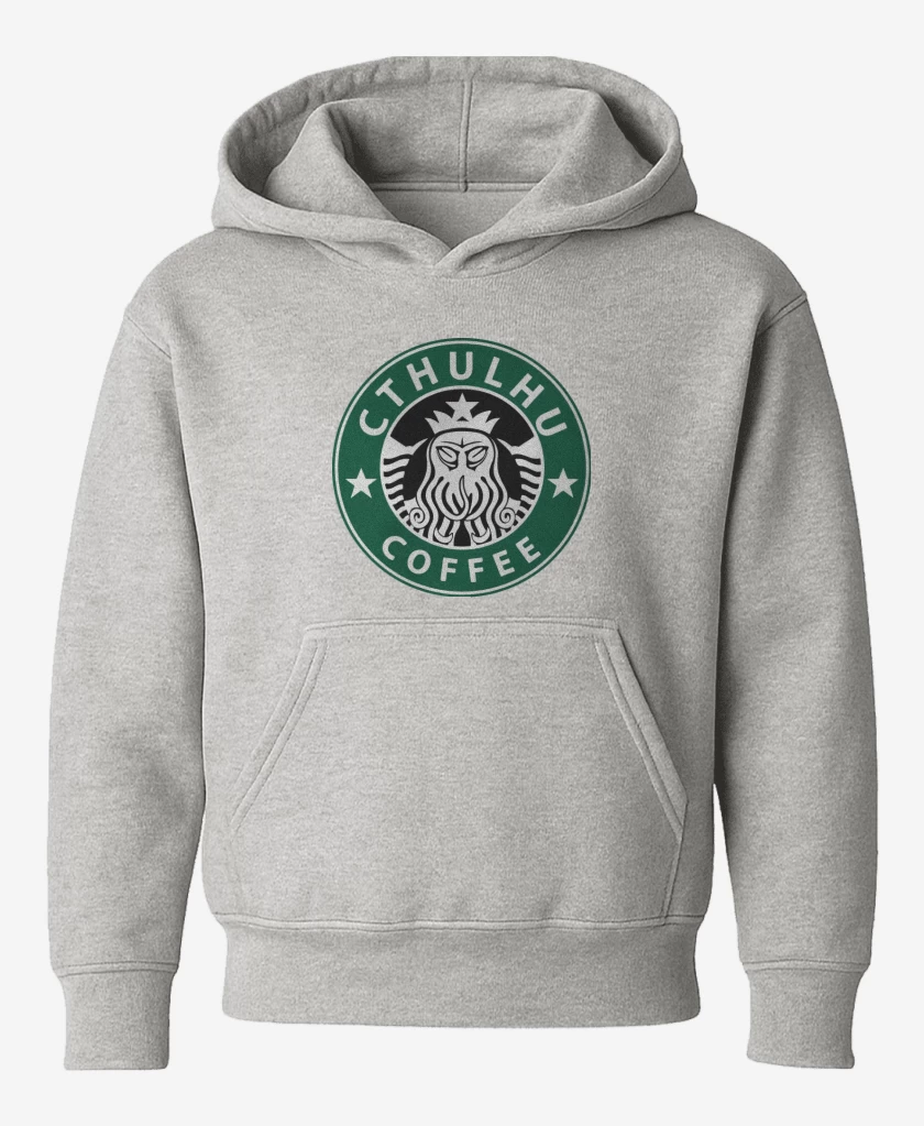 Poleron de niño Gris Melange de Cthulhu Coffee