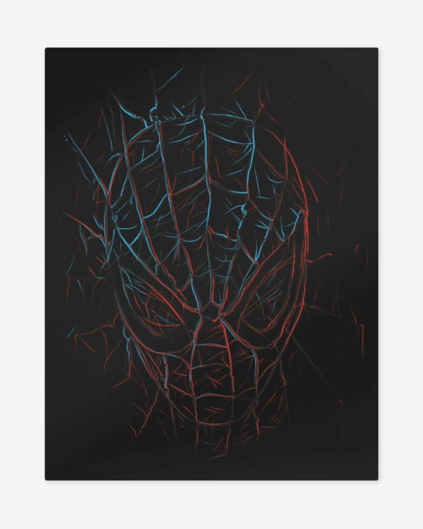 Print metalico Negro de spider 2