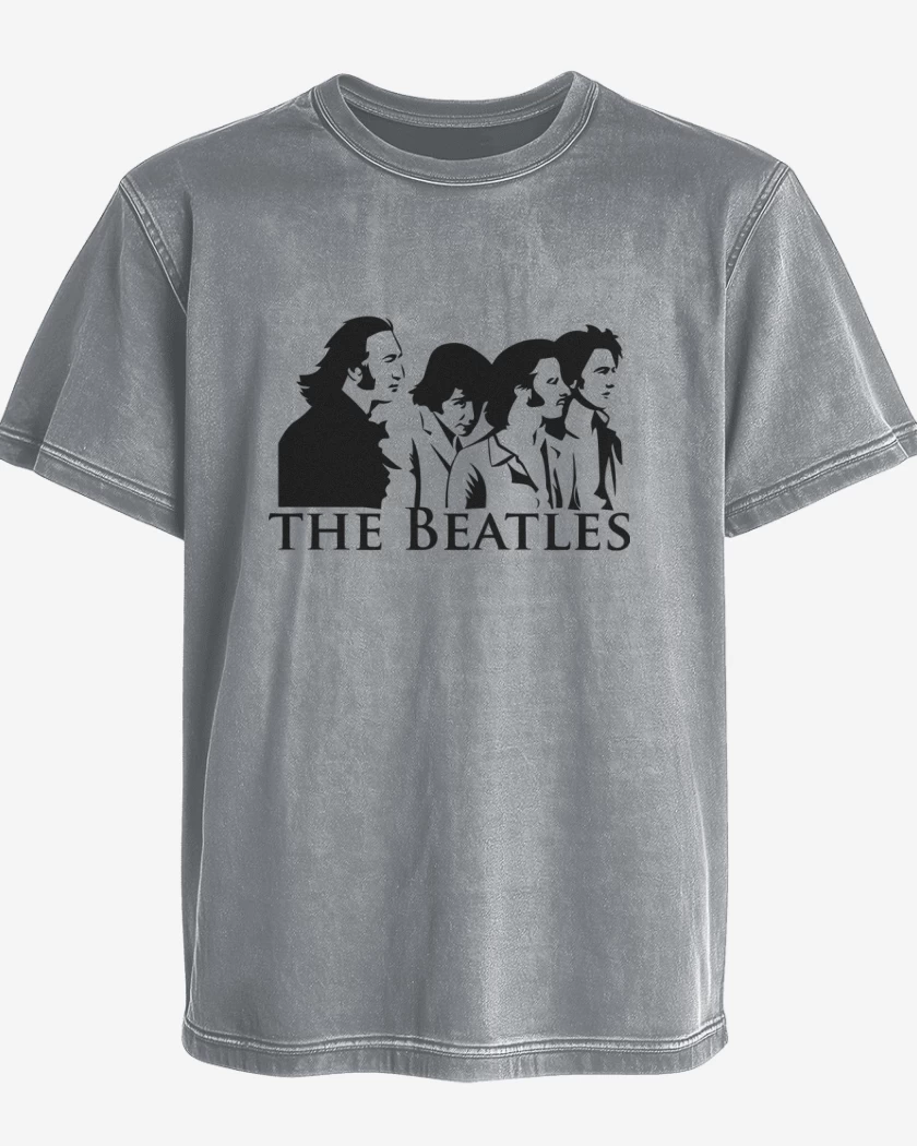 Polera desgastada Gris Melange de The Beatles V2
