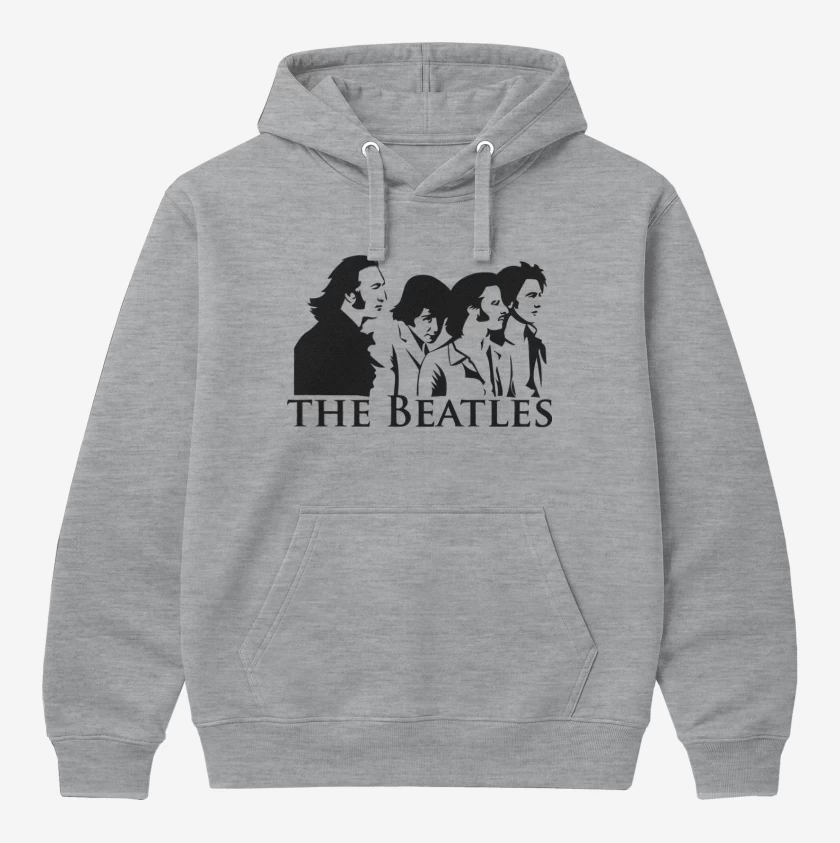 Polerón Canguro Gris Melange de The Beatles V2