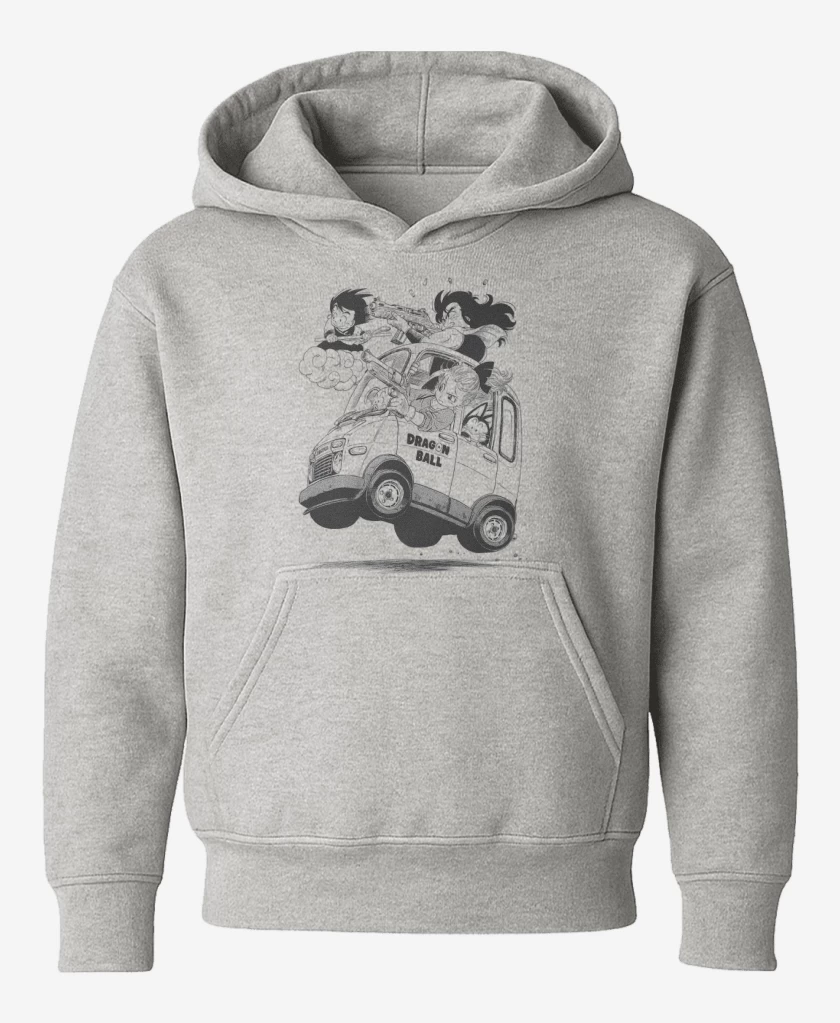 Poleron de niño Gris Melange de Dragon ball 1