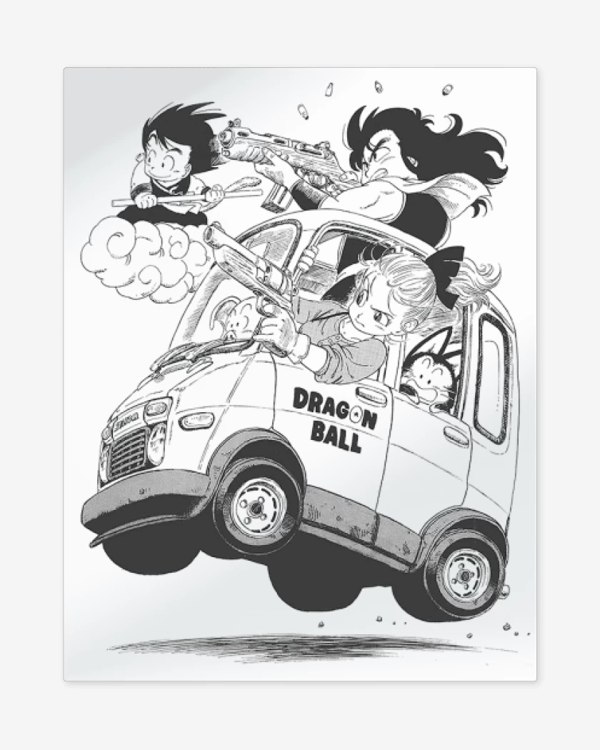 Print metalico Blanco de Dragon ball 1