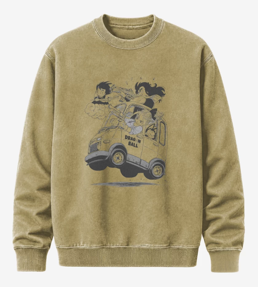 Poleron Polo Acid Wash Beige de Dragon ball 1