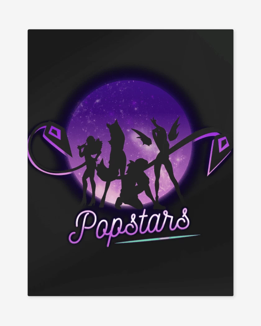 Print metalico Negro de Popstar