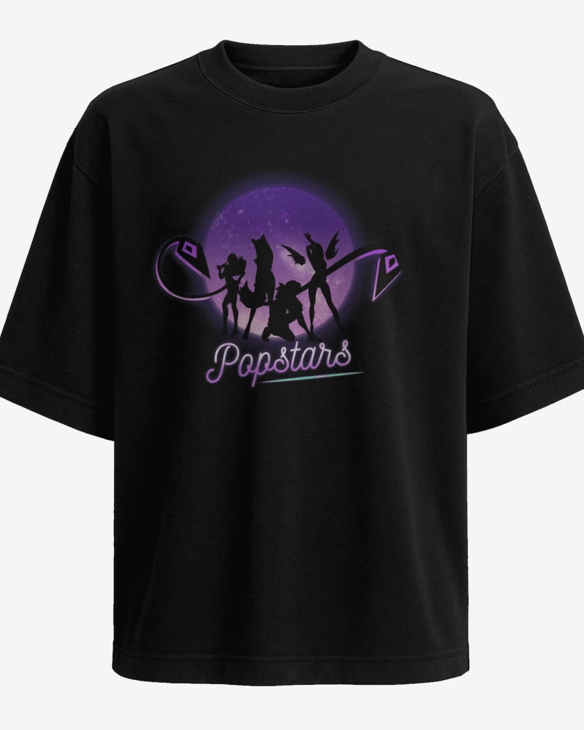 Polera Oversize Negro de Popstar