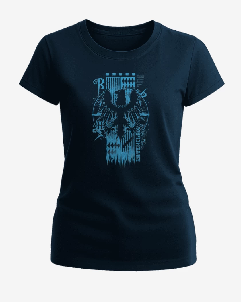 Polera de Mujer Azul Marino de Escudo Ravenclaw