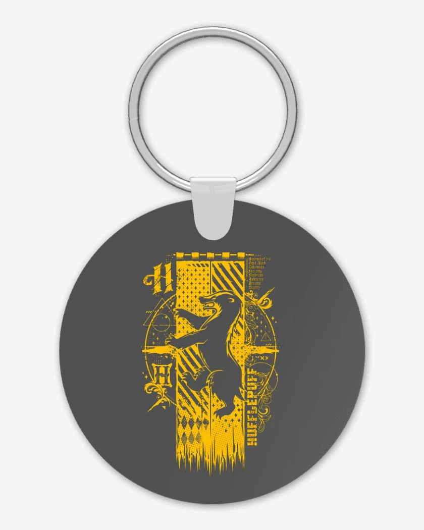 Llavero Carbon de escudo hufflepuff