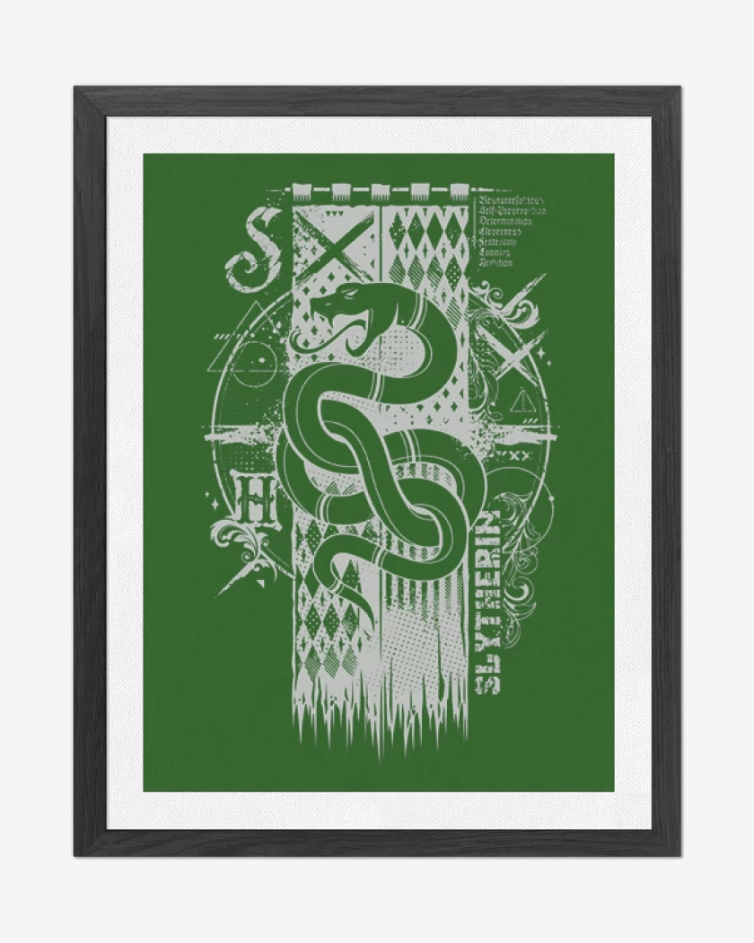 Cuadro decorativo Verde jade de Escudo slythering