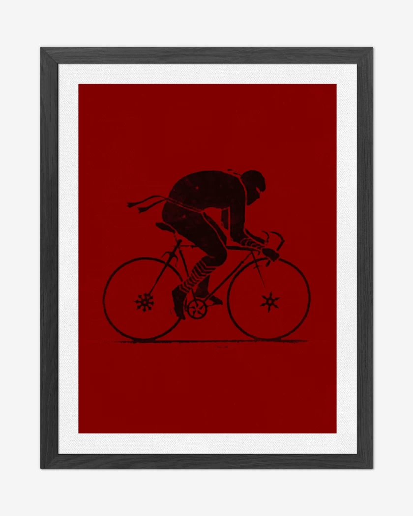 Cuadro decorativo Rojo de Ninja cletero 