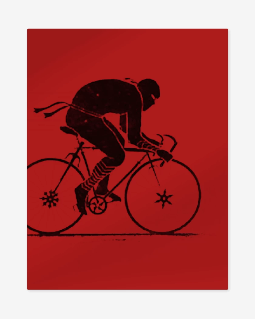 Print metalico Rojo de Ninja cletero 