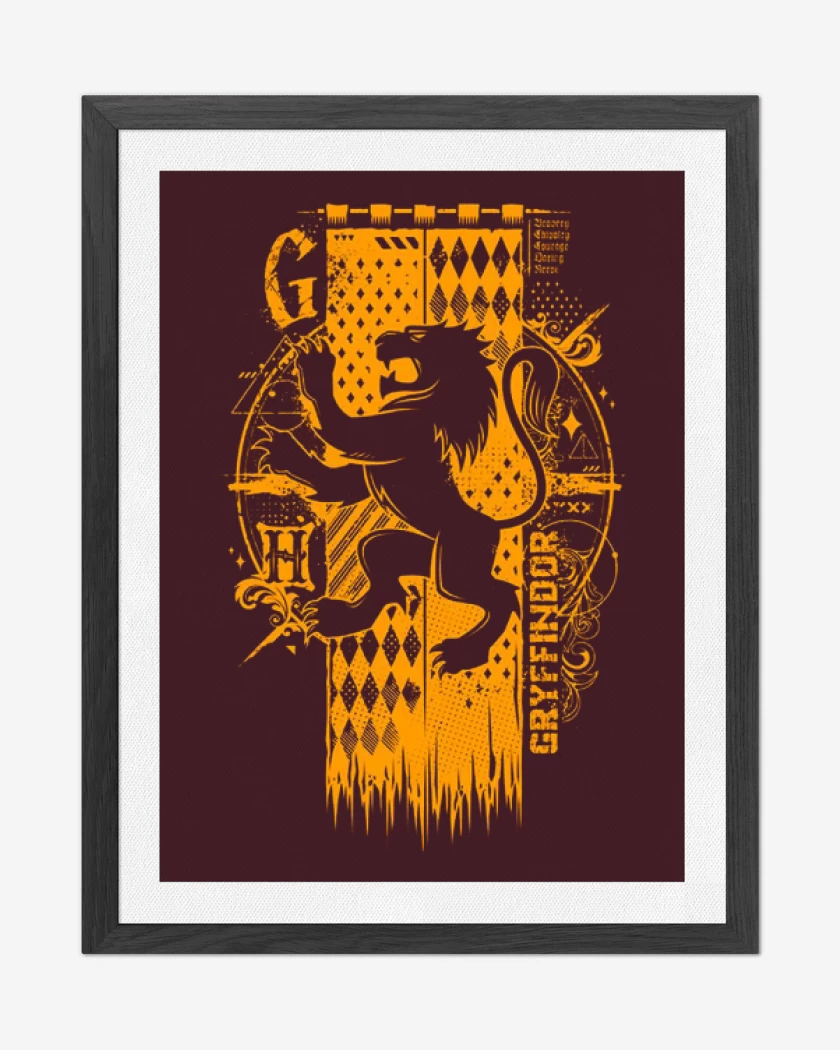 Cuadro decorativo Escudo griffiyndor 