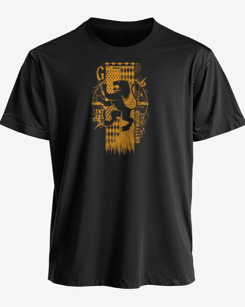 Polera premium Negro de Escudo griffiyndor 