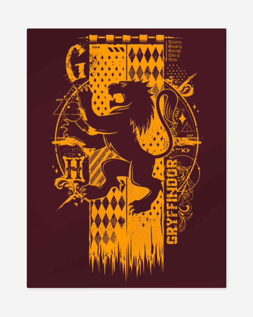 Print metalico Escudo griffiyndor 