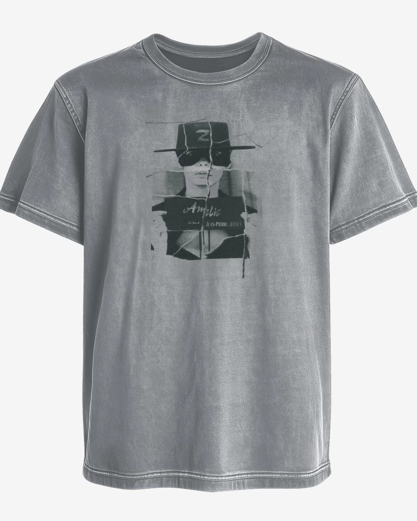 Polera desgastada Gris Melange de Amelie 2 