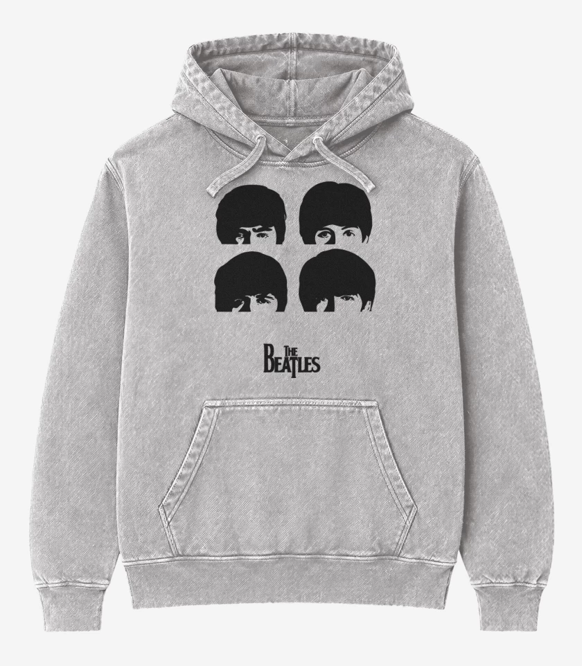 Poleron Canguro Acid Wash The Beatles - A hard days night