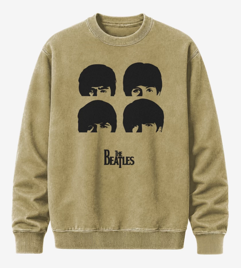 Poleron Polo Acid Wash Beige de The Beatles - A hard days night