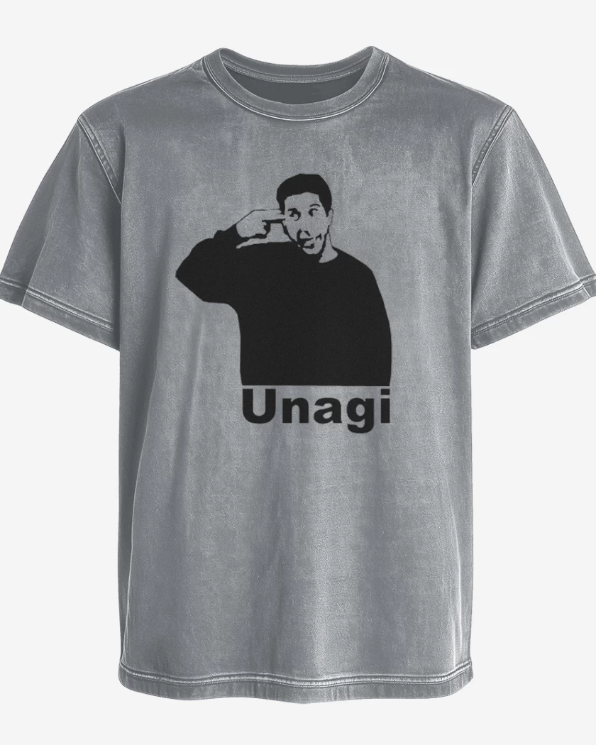 Polera desgastada Gris Melange de Unagi friends