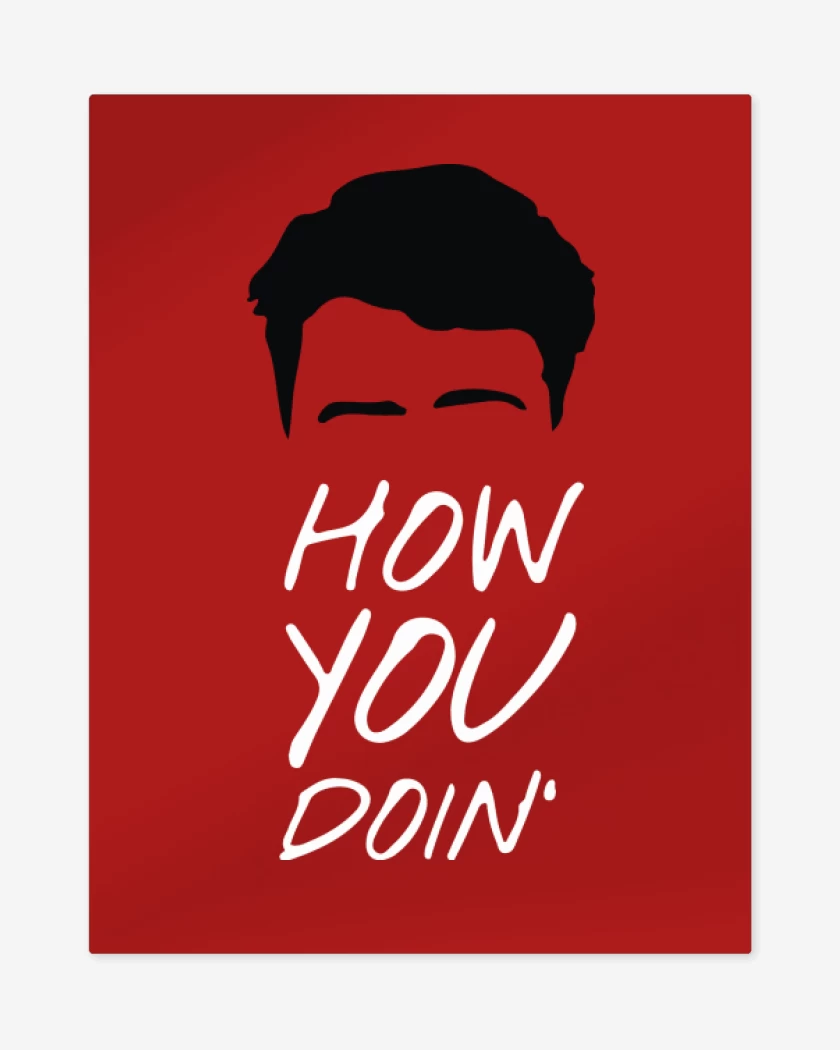 Print metalico Rojo de How you doin