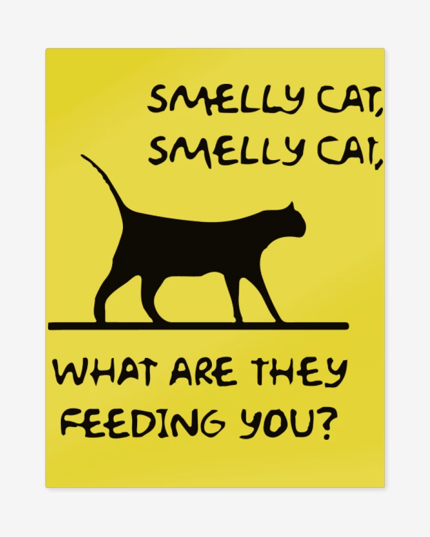 Print metalico Amarillo de Smelly cat