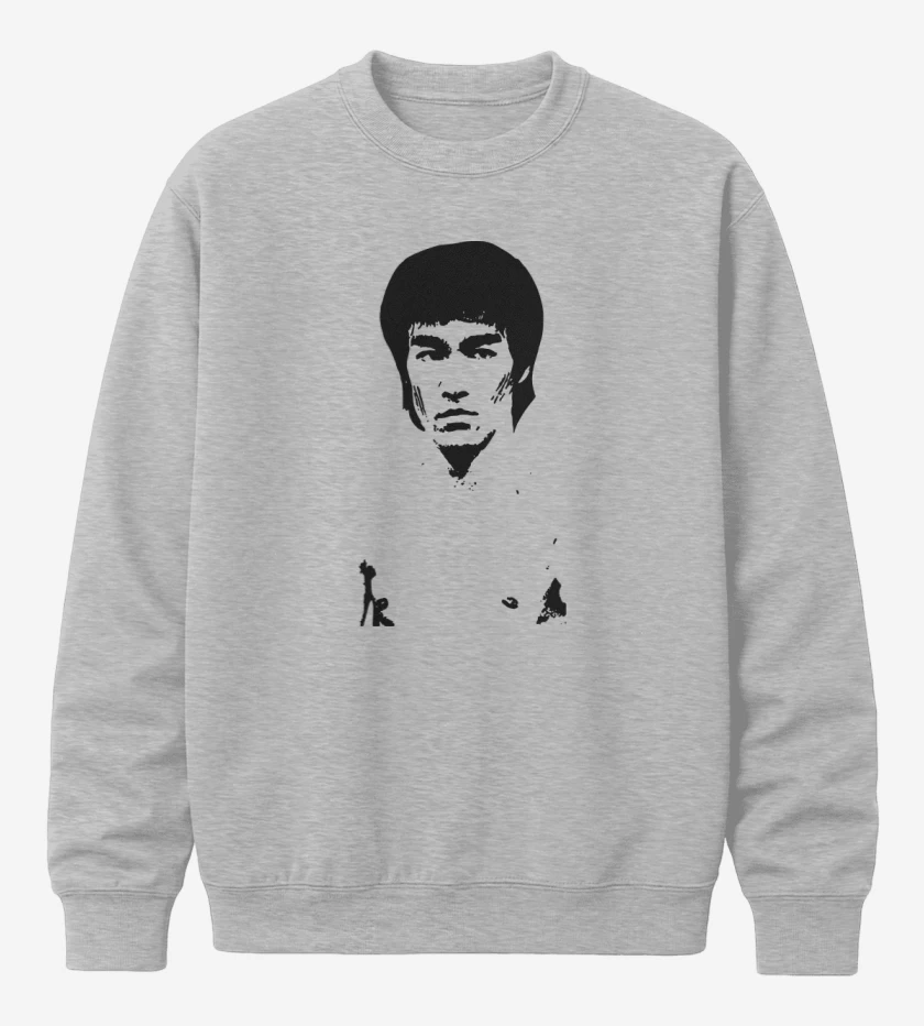 Poleron polo Gris Melange de Bruce Lee