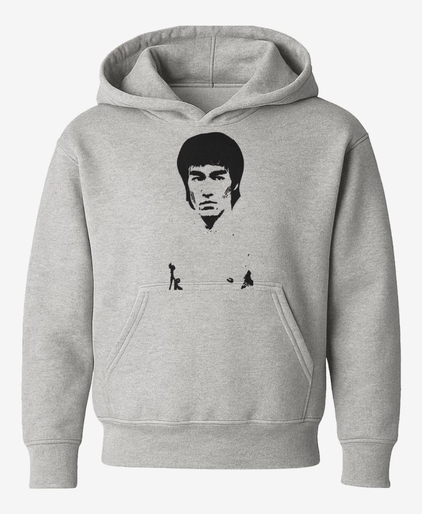 Poleron de niño Gris Melange de Bruce Lee