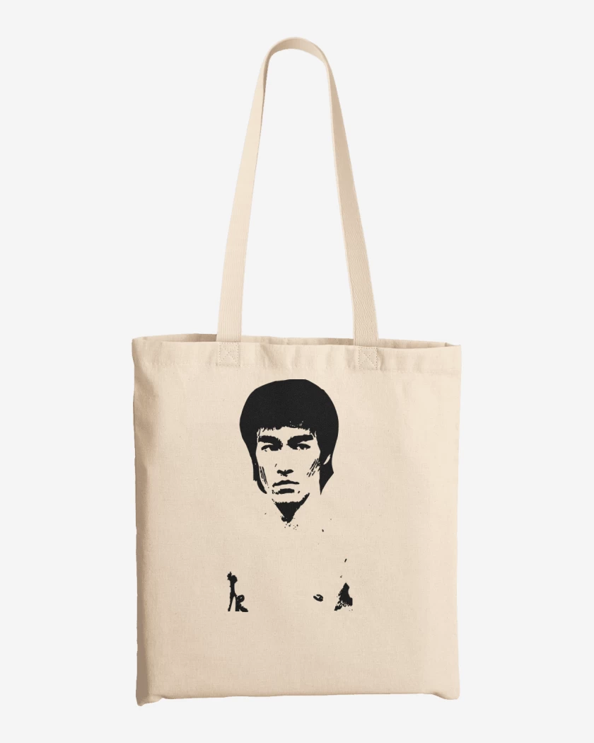 Totebag Blanco de Bruce Lee