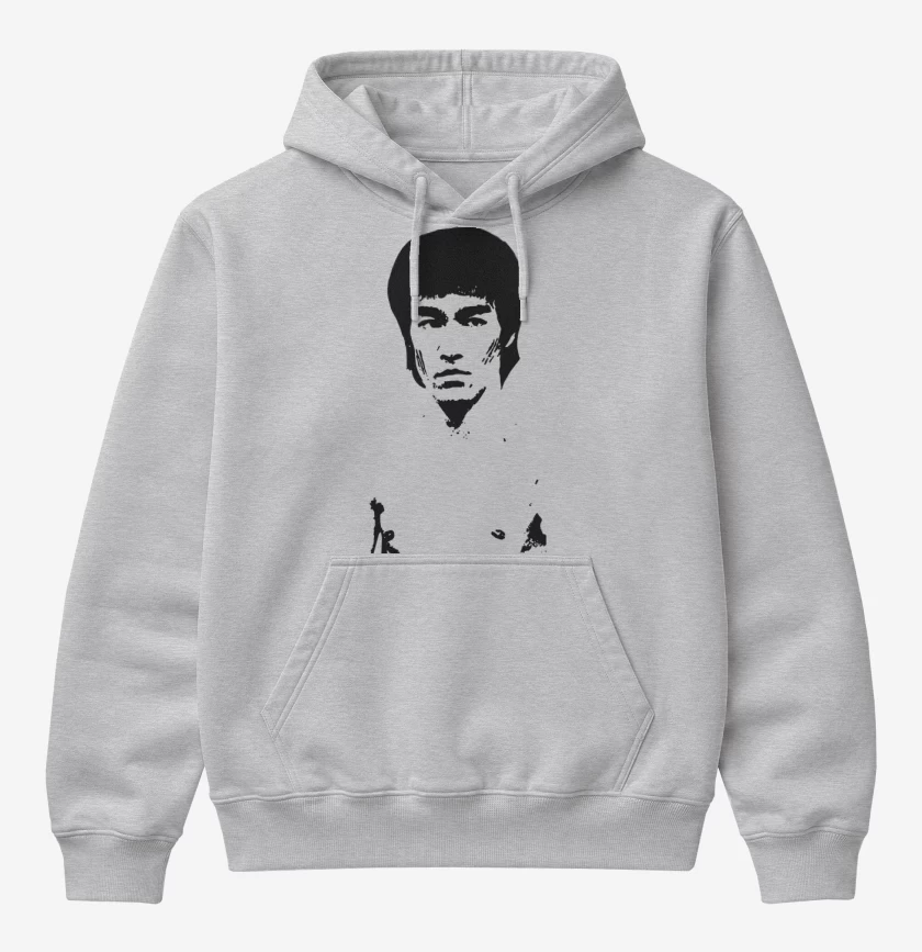 Poleron Canguro básico Gris Melange de Bruce Lee