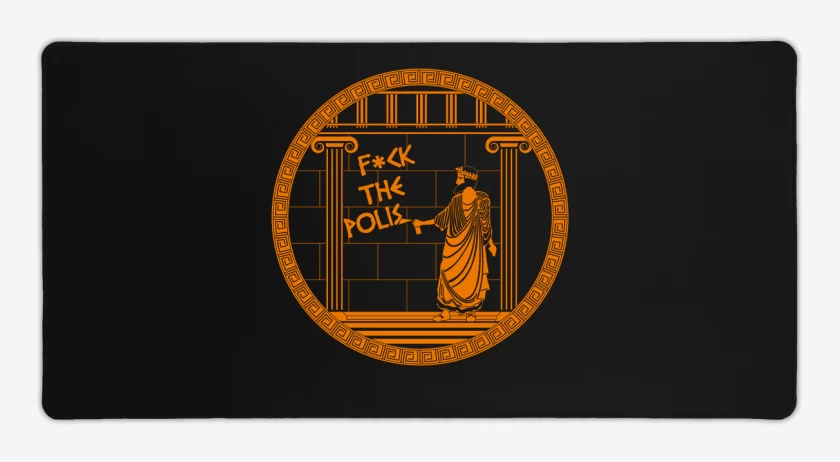 Mouse pad Gamer Negro de F*ck the polis