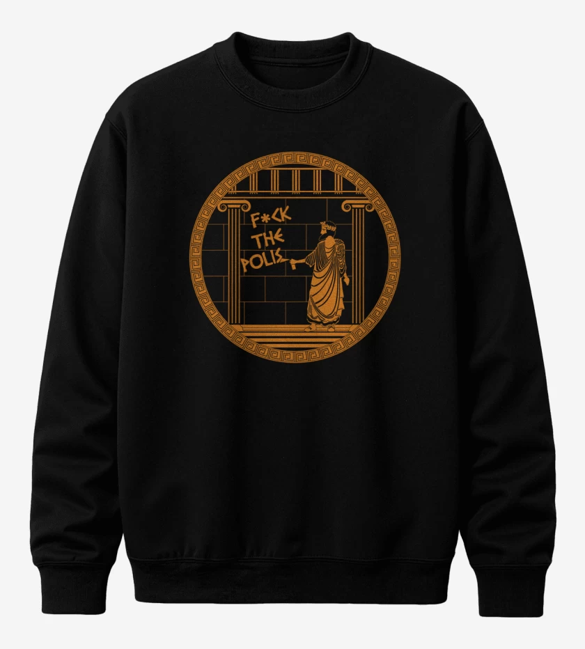 Poleron polo Negro de F*ck the polis