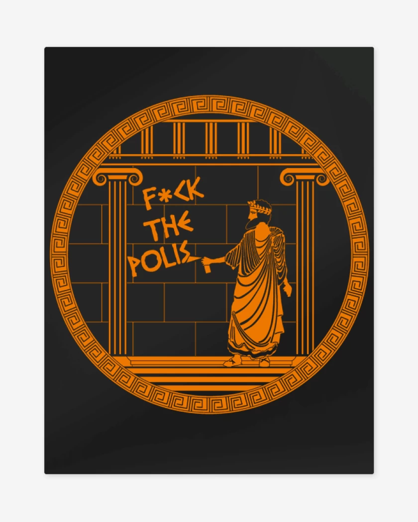 Print metalico Negro de F*ck the polis