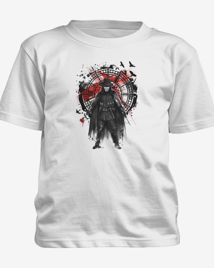 Polera de niño Blanco de V for Vendetta 2