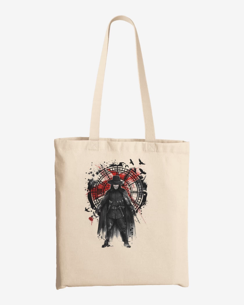Totebag Blanco de V for Vendetta 2
