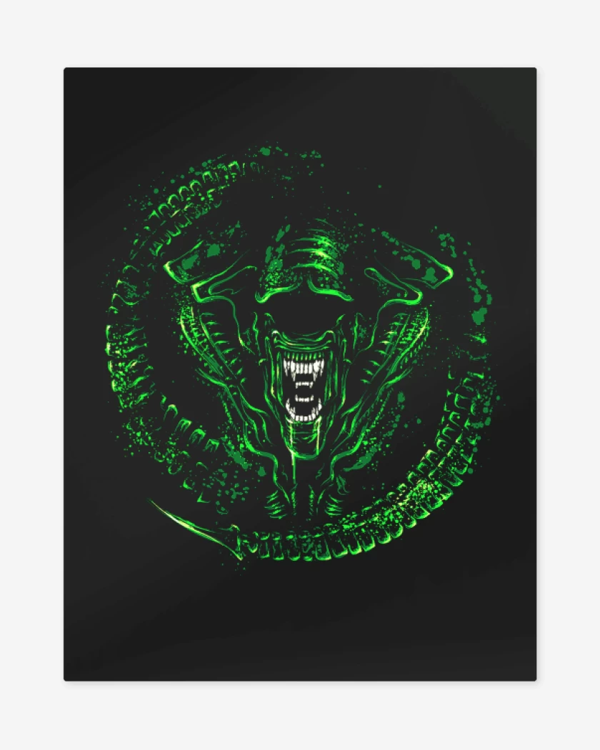 Print metalico Negro de Alien 3